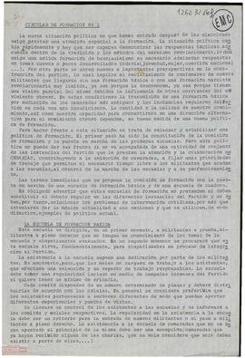 Circular nº 1 de Formación