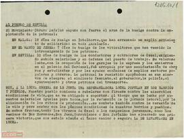 Comunicado del Comité de Sevilla de la OCE (Bandera Roja) sobre el movimiento obrero