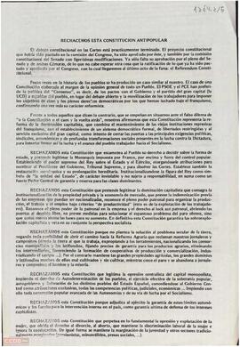 “Rechacemos esta Constitución antipopular”. Llamamiento de la OCE (BR) y de otras organizaciones