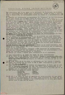Circular sobre los interventores